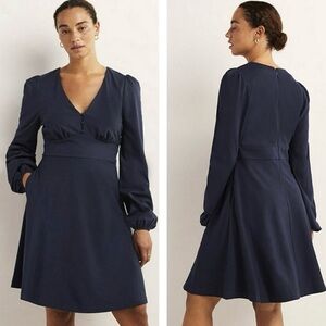 Boden Navy Midi Dress
